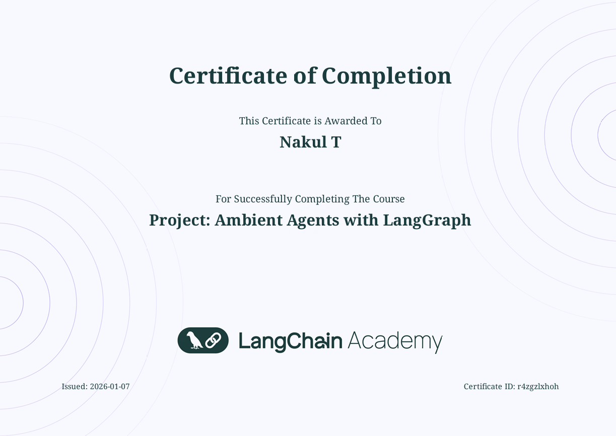 Ambient Agents with LangGraph